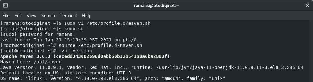 Apache Maven version 3.6.3