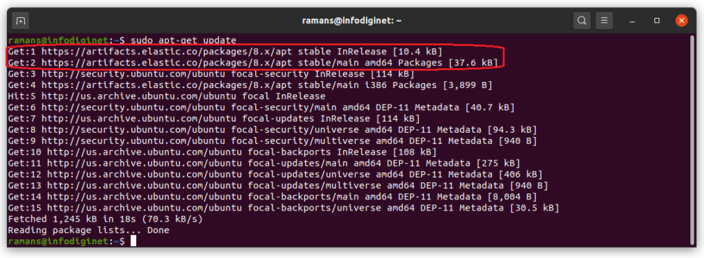Elasticsearch 8.x packages has been exist on repository list