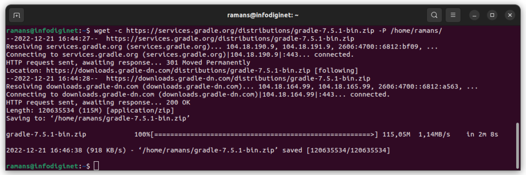 Download Gradle 7.5.1 package