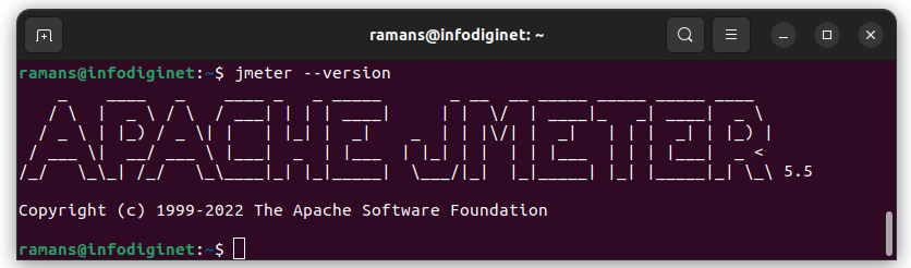 Apache JMeter version 5.5