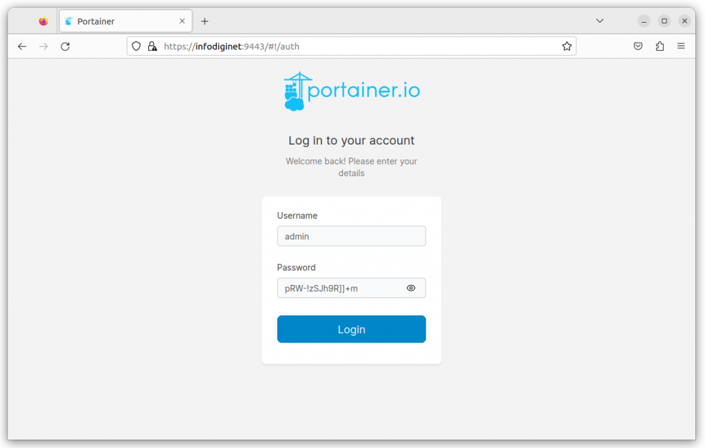 Portainer CE Web interface
