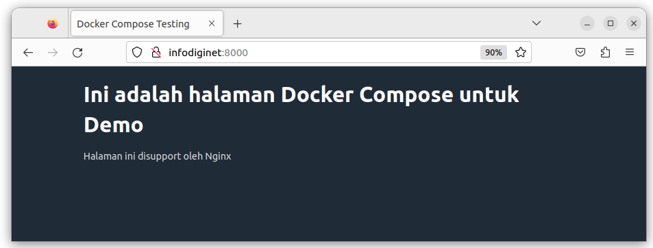 Docker Compose Nginx containerized example