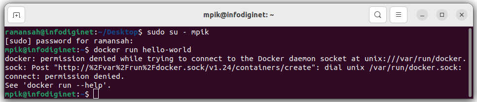 Creating a Specific User for Docker Group in Linux